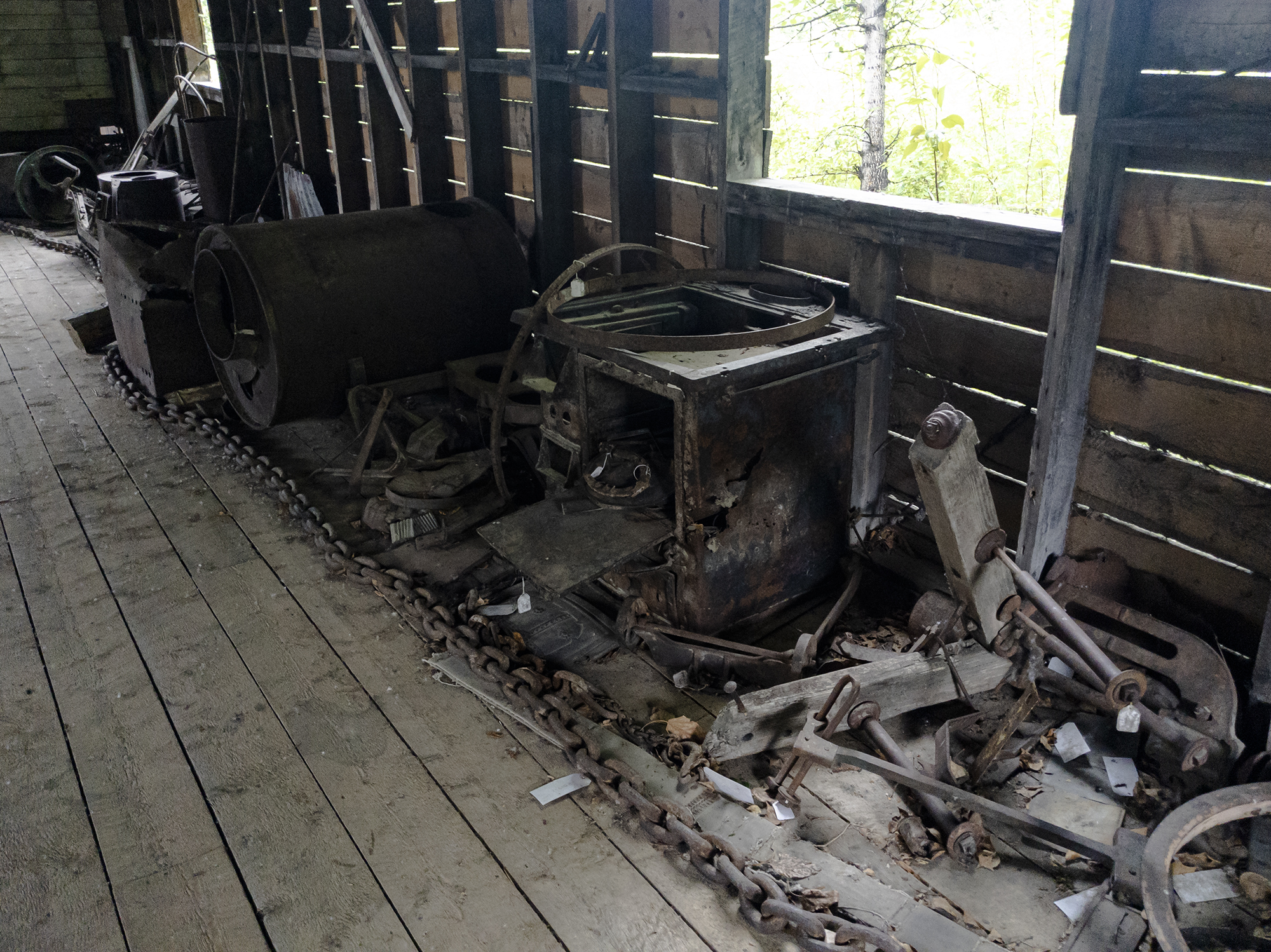 Equipment in the AC Co. store and warehouse in the Forty Mile townsite in Yukon, pictured on June 21, 2020. (Steve Silva)